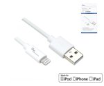 USB A auf Lightning Kabel, weiss, DINIC Box mit Euroloch, 2m